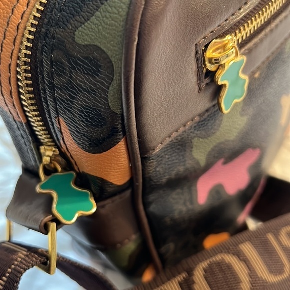 Tous - Classic Kaos Shoulder Strap Handbag Vinyl Cross Body Bag - Picture 6 of 9